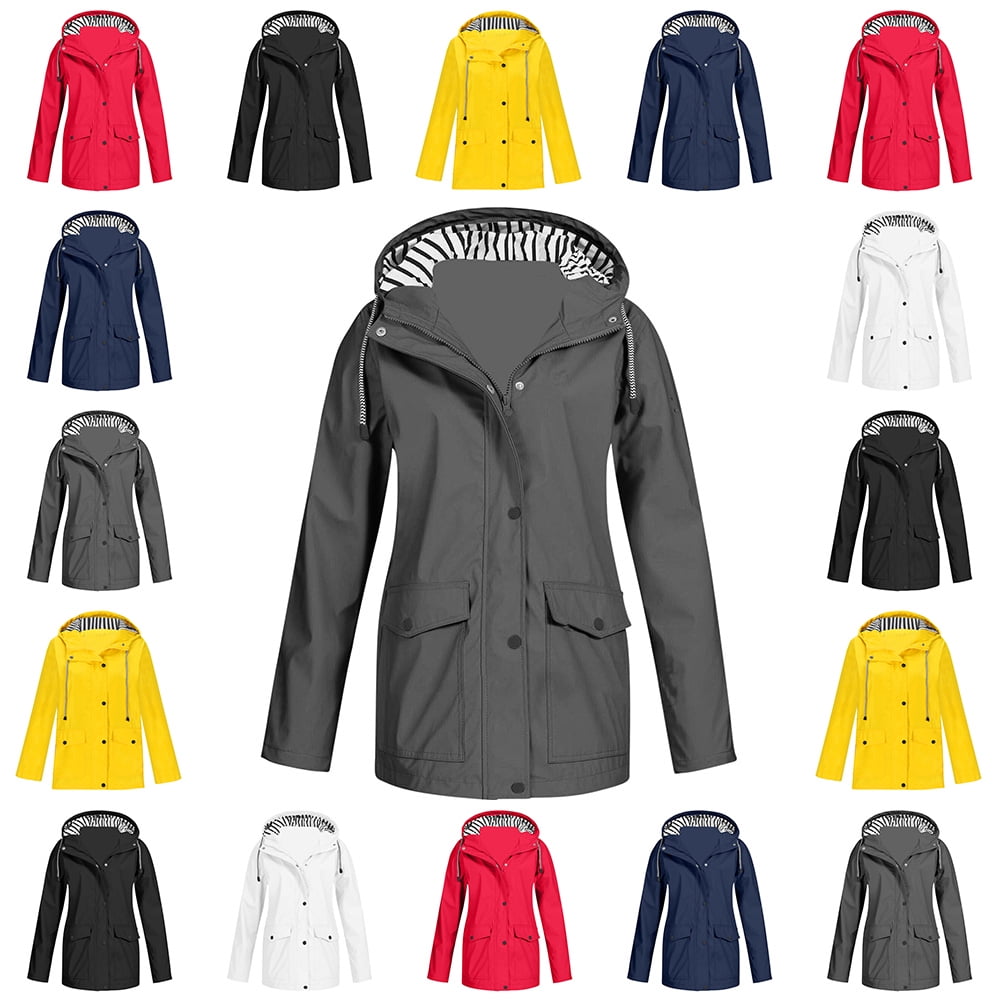 Fall Waterproof YOTAMI Fall Jackets for Women Clearance Lightweight Waterproof Outdoor ...