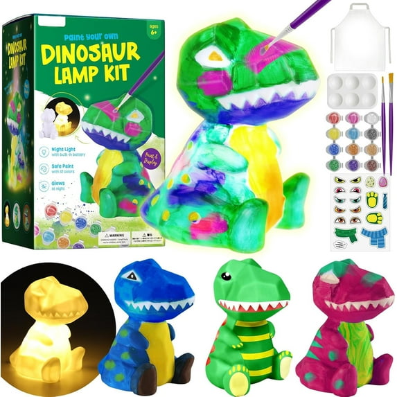 Tupukom Paint Your Own Lamp - DIY Painting Kit, Painting Kit Arts & Crafts for Kids Ages 8-12, Art Supplies Birthday Easter Party Holiday Gift