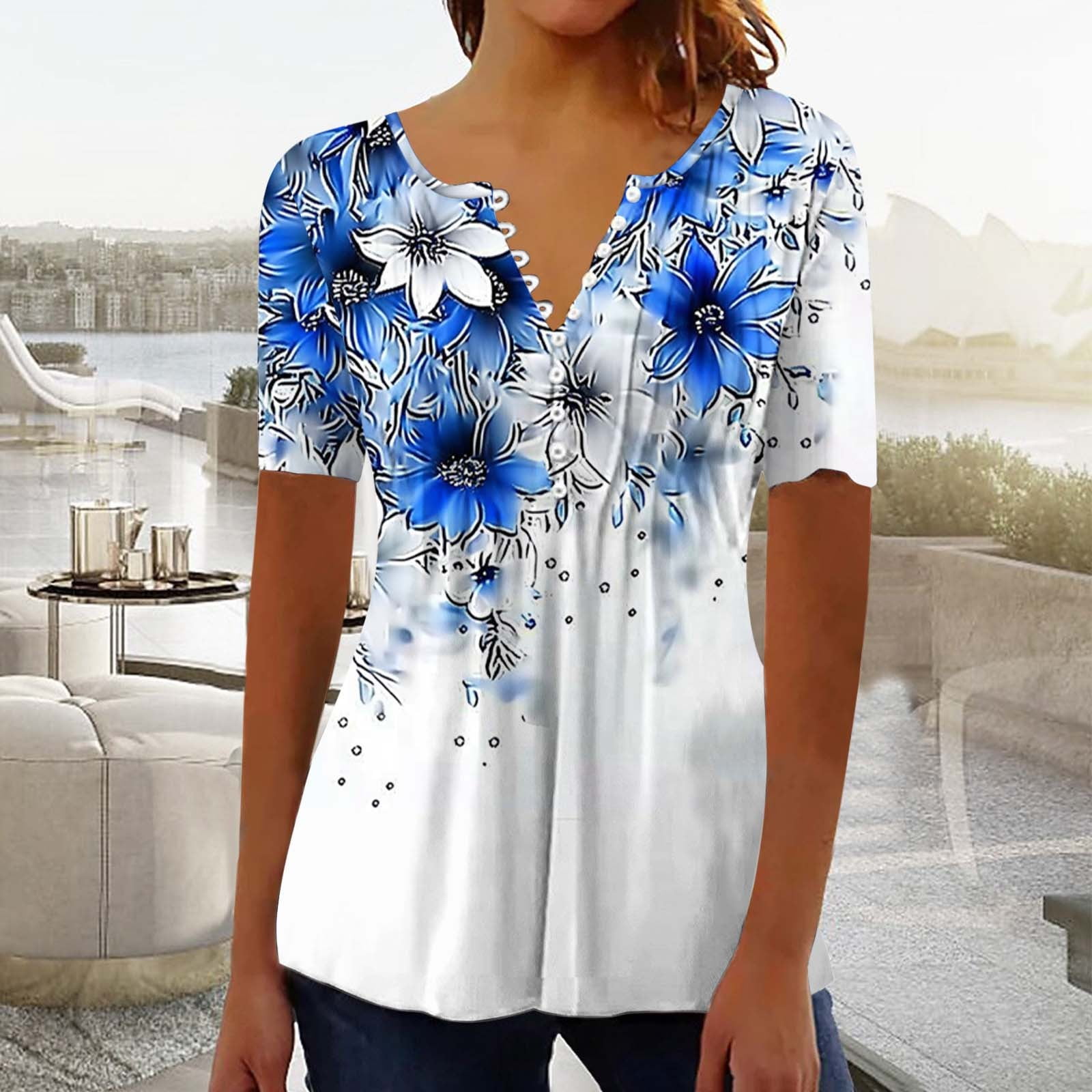 YOTAMI Plus Size Womens Tops Trendy Casual Fashion Blouses for Party ...