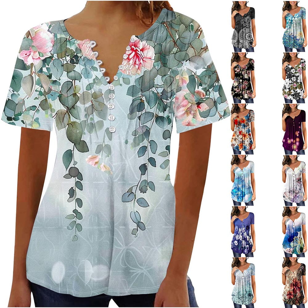 YOTAMI Plus Size Tops for Women Dressy Casual Loose Fit Blouses Summer ...