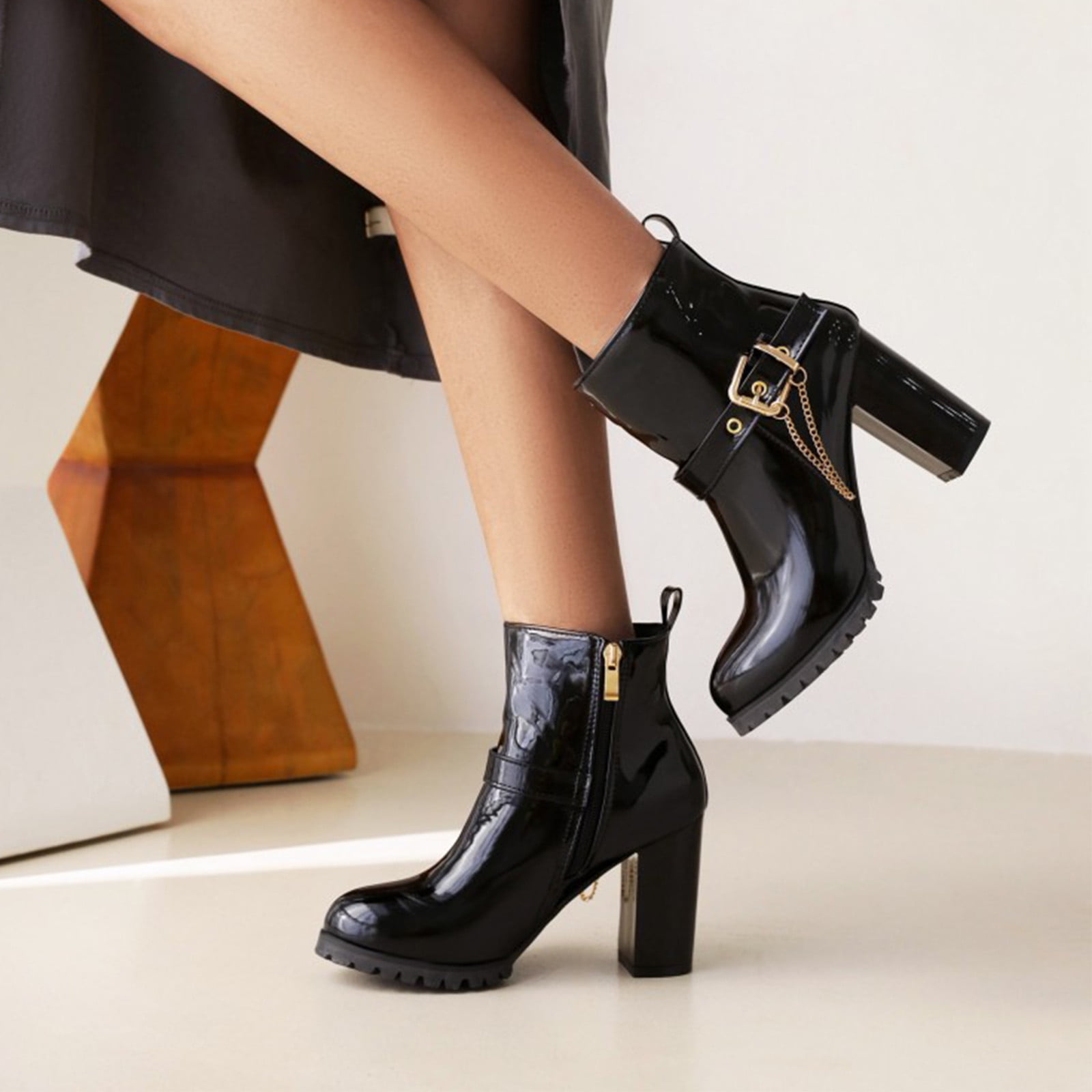 Warm clearance heeled boots