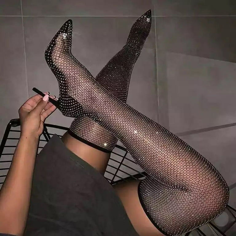Black shop stocking boots