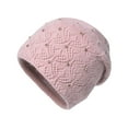 thumbnail image 1 of YOTMKGDO Beanie, Women Warm Wool Hat Fashion Winter Cold Proof Hat Ear Knitted Pullover Hat, Pink, 1 of 3