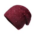 thumbnail image 1 of YOTMKGDO Beanie, Women Warm Wool Hat Fashion Winter Cold Proof Hat Ear Knitted Pullover Hat, Wine, 1 of 7