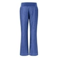 thumbnail image 1 of YOTMKGDO Bell Bottoms Waist Plus Fashion Wide-Leg Size Women Trousers Casual Elastic Pants High Pants Wide Leg Pants Womens Trousers Blue 5XL, 1 of 6