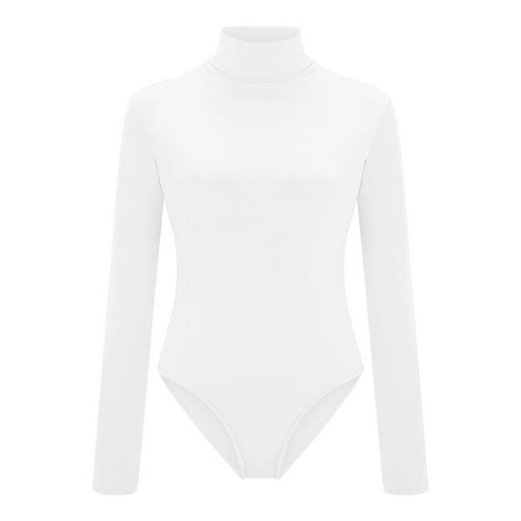 YOTMKGDO Body Suit Tights for Women Women's Base Coat Solid Color High Collar Long Sleeve Triangle Bodysuit Jumpsuit Turtleneck Shirt Women, Sizes XL-5XL