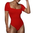 thumbnail image 1 of YOTMKGDO Bodysuits for Women, Shapewear Tummy Control, Sexy Women Solid Color, Corset Tops for Women, Short Sleeve Shirts for Women, Cotton Tshirts for Women, Red Tops for Women, S, 1 of 5