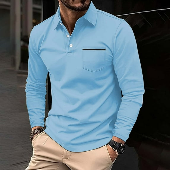 YOTMKGDO Button-Up Shirts Short Sleeve, Notch Neck Shirts For Men Spring Summer Cotton Shirt Breathable Cotton Tops Solid | Workwear for Men Men'S Breathable Cotton Tops Blue M