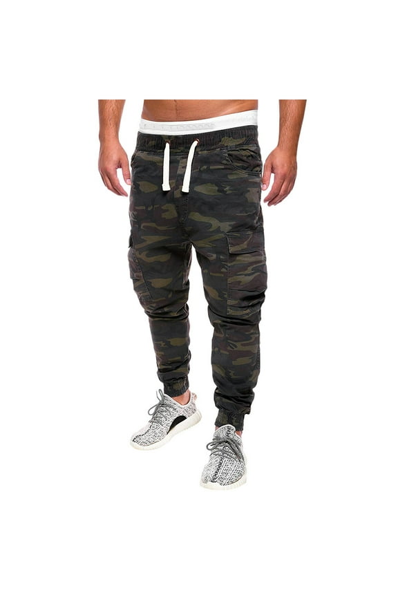 Cargo Pants for Men, Mens Jeans, Tooling Men's Loose M-4Xl Camouflage Pocketjeans Pants Pants Handsome Men's Pants Baggy Jeans Tactical Pants Men, Army Green 4XL