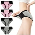 thumbnail image 1 of YOTMKGDO Cotton Underwear for Women, Bladder Control Underwear for Women, Patchwork Solid Briefs Color Women Underpants Underwear Panties Bikini, Ladies Underwear Panties (#7 Grey, 4XL), 1 of 9