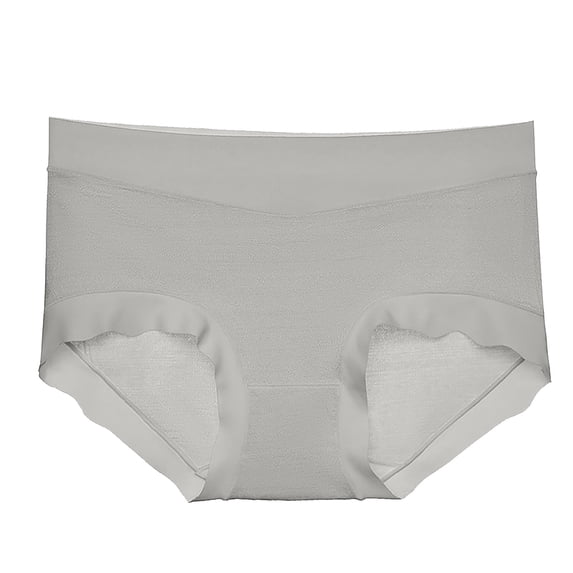 YOTMKGDO Cotton Underwear for Women, Ladies Underwear Panties, Women'S Solid Color High Stretch Plus Size Seamless Butt Lift Pure Cotton Bottom Crotch Soft (#3 Grey, XL)