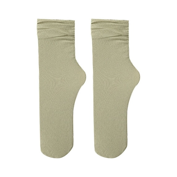 YOTMKGDO Crew Socks, Women'S Summer and Autumn Thin Ice Socks Solid Simple Ice Silk Socks Mid Tube Socks, Mint Green