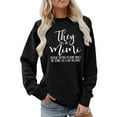 thumbnail image 1 of YOTMKGDO Crewneck Sweatshirts Sweatshirts & Hoodies Womens Fashion Letter They Call Me Mimi Print Crew Neck Sweatshirt Long Sleeve Top Pullover, Sizes S-XXL, 1 of 4