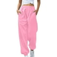 thumbnail image 1 of YOTMKGDO Fashion Pants for Women Casual Gradient Print Bottom Sweatpants Pockets High Waist Sporty Gym Athletic Fit Jogger Pants Trousers, Athletic Pants for Women, Pink Sizes S-3XL, 1 of 9