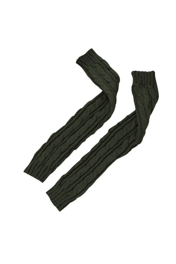 Fingerless Gloves, Arm Warmers Hemp Flowers Fingerless Knitted Long Gloves Arm Sleeves, Gloves Mittens for Unisex, Navy