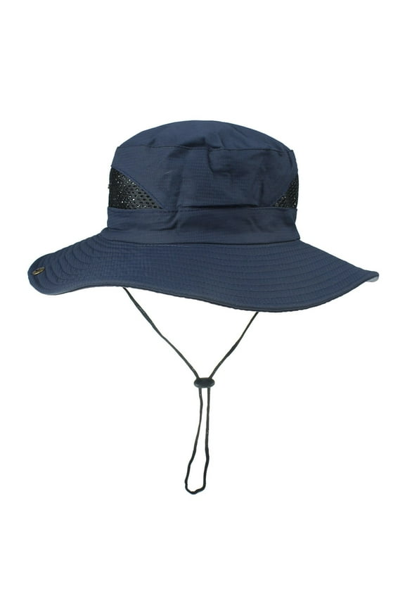 Floppy Hat, Unisex Adjustable Cap Color Boonie Hats Cap Mens Fisherman Hat, Navy