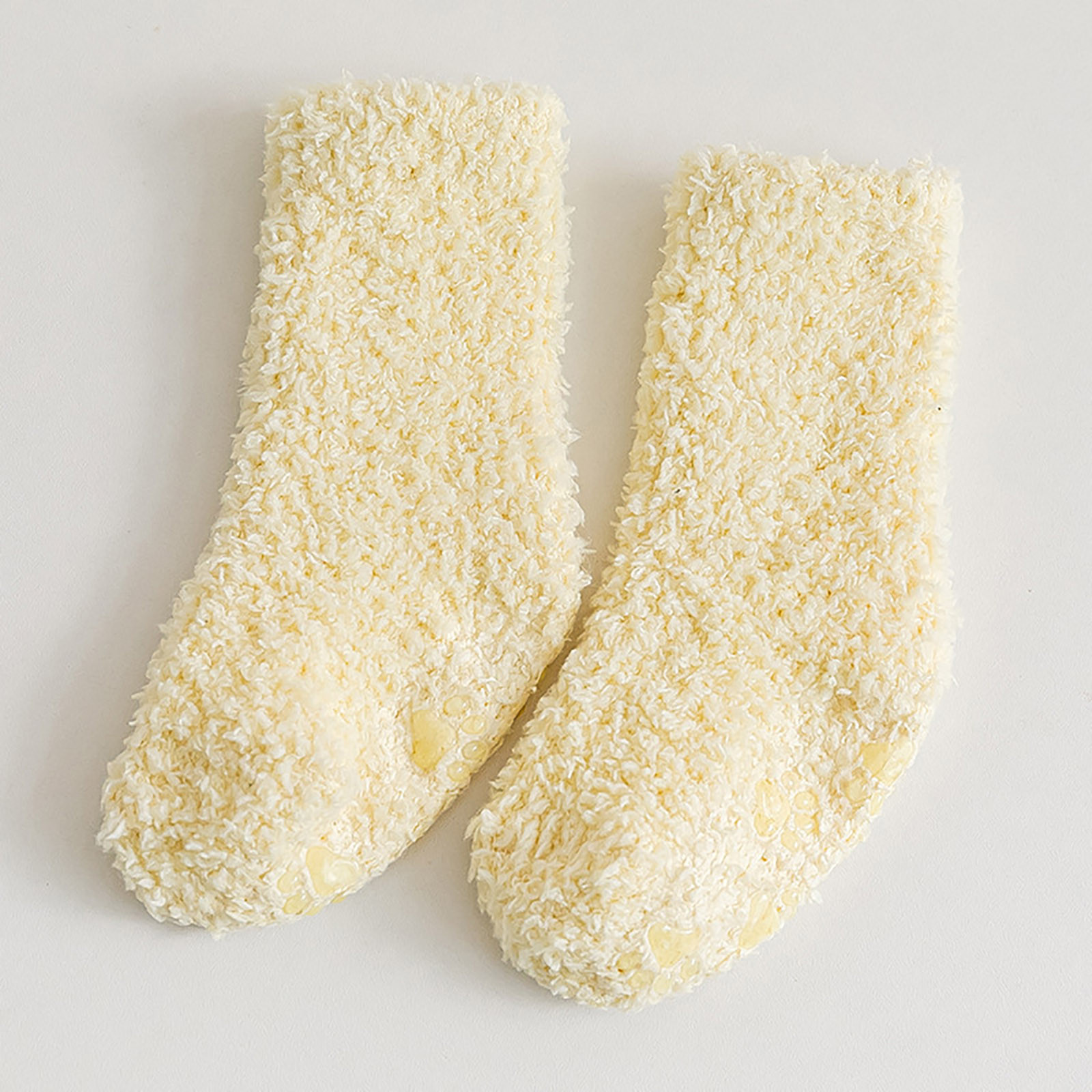 YOTMKGDO Fuzzy Socks for Women, Fluffy Socks Baby Socks in Autumn and Winter Fashionable and Simple Solid Color Coral Velvet Floor Socks Non Slip Toddler Socks Comfortable (Medium)