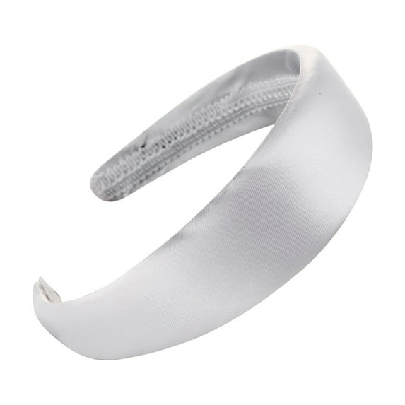 YOTMKGDO Headbands for Women, Fashion Sponge Solid Satin Hairband Women Head Hoop Sweet Girls Hair Headband, White