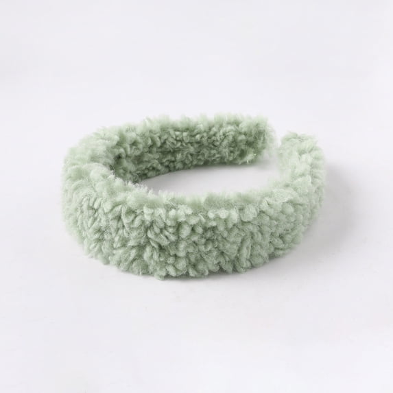 YOTMKGDO Headbands for Women, Women Solid Lamb Hair Plush Hairpin Head Hoop Knot Sweet Girls Hair Headband, Green