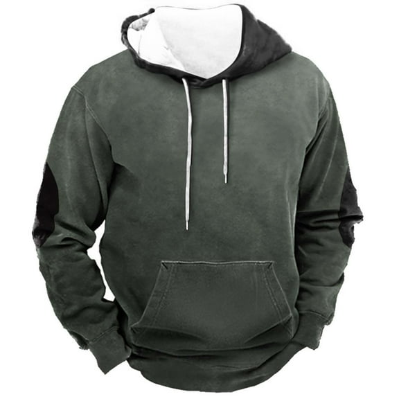YOTMKGDO Hoodies for Men Men'S Fall Long Sleeved Hoodie Hooded Sweatshirt Tops Outdoor Sweatshirt, Mint Green 4XL