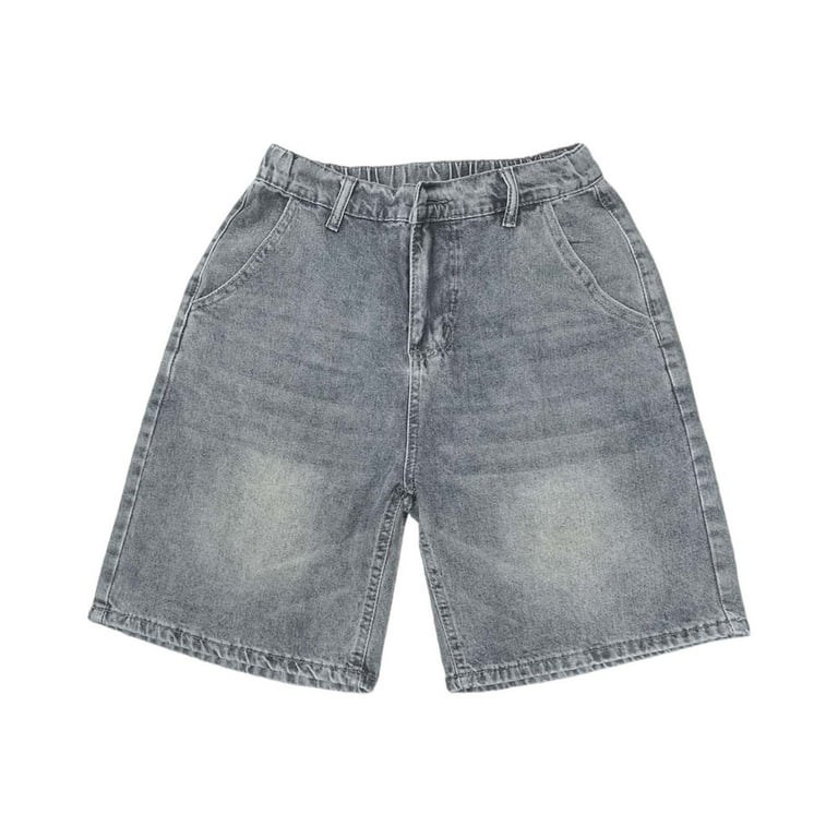 YOTMKGDO Jean Shorts Mens Casual Denim Shorts Mid Waist Casual