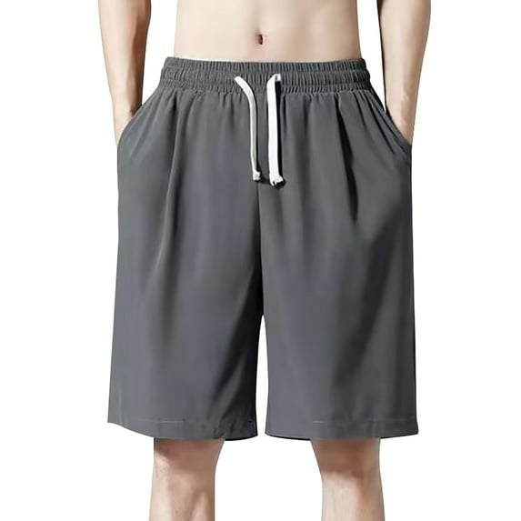 YOTMKGDO Joggers for Men, Mens Shorts, Men's Shorts with Deep Pockets Loose Fit Casual Shorts for Running Workout Training Basketball Gym Shorts Men, Dark Grey 3XL