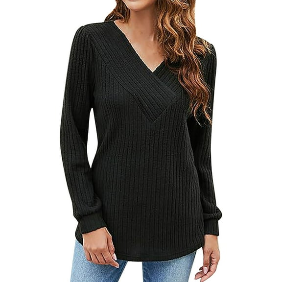 YOTMKGDO Lounge Sets For Women Women's Long Sleeved V Neck Casual Top Loose Pullover Hoodie, Sizes S-XL