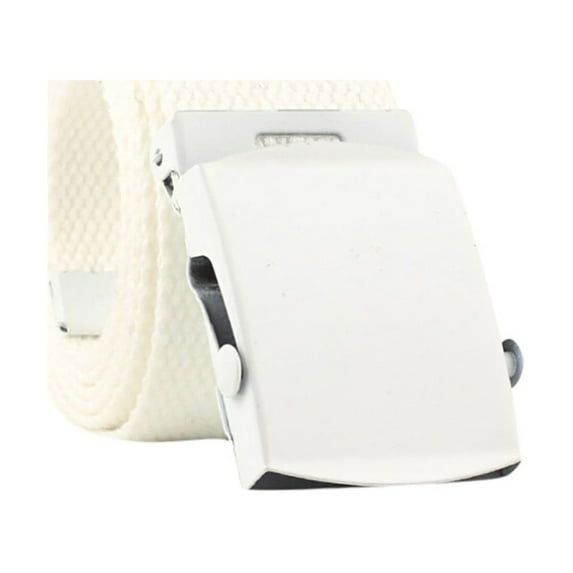 YOTMKGDO Mens Belt, Stretch Canvas Automatic Fashion Men Women Nylon Belt Fans Buckle Belt Belt Swivel Buckle, White