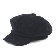 YOTMKGDO Mens Hats, Tam O'Shanter Hat Men Women Casual Cap Flat Beret Cap Outdoor Beret Caps, Black