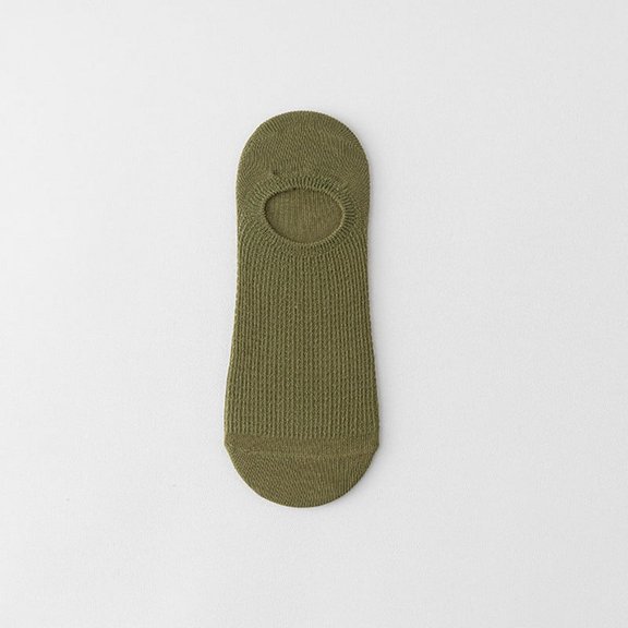 YOTMKGDO Mens Socks, 1 Pairs Male Summer Mesh Socks Solid Breathable Sock Slippers, Sock Slippers for Men, Army Green