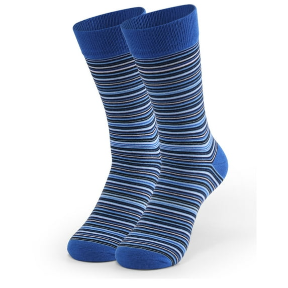YOTMKGDO Mens Socks, Men'S Long Socks Striped High Waist Casual Trendy Socks, Blue