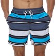 thumbnail image 1 of YOTMKGDO Mens Swim Trunks Men's Swim Trunks Dry Surfing Swim Summer Beach Shorts Holiday Cute Drawstring Board Short with Pockets Swim Board Shorts Men'S, Sky Blue Small, 1 of 4