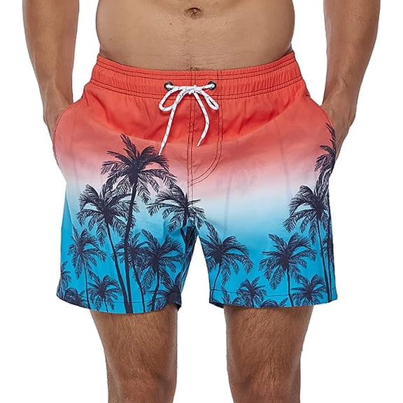 YOTMKGDO Mens Swim Trunks Men's Swim Trunks Dry Surfing Swim Summer Beach Shorts Holiday Cute Drawstring Board Short with Pockets Swim Board Shorts Men'S, red shorts X-Large