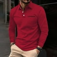 thumbnail image 1 of YOTMKGDO Polos Short Sleeve, Lapel Golf Shirts For Men Spring Summer Casual Buttons Lapel T Shirt Tops Gradient | Workwear for Men Short Sleeved T Shirt Tops Green Tops 3XL, 1 of 5