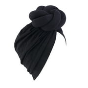 YOTMKGDO Migraine Relief Cap, Women Head Scarf Hat Cap Hair Scarf Turban Head Wrap Turban Hats Headwear Black One Size
