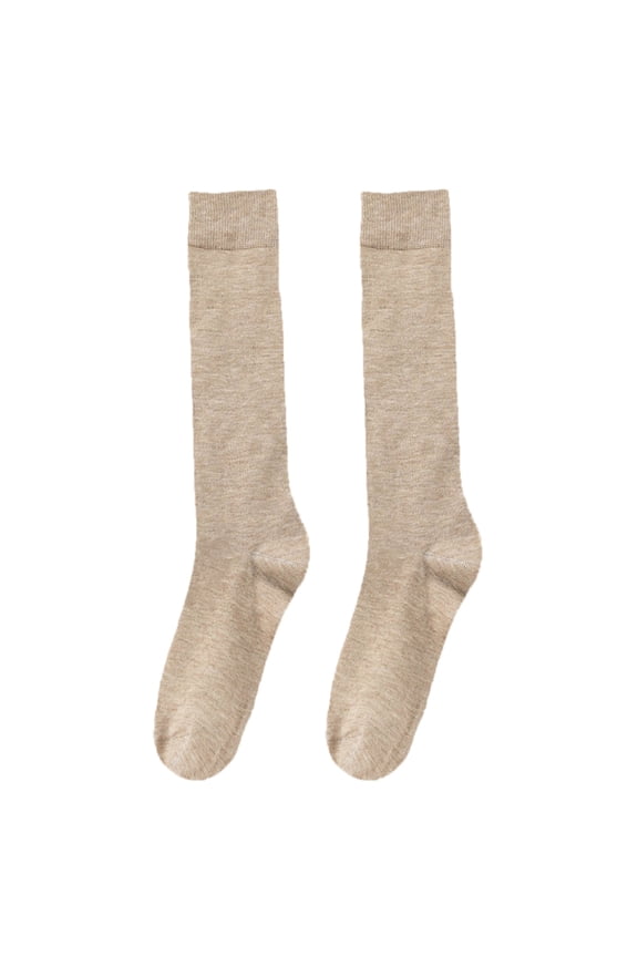Over the Calf socks, Tube Socks Womens Long Socks Pure Color Socks Heap Heap Socks, Camel