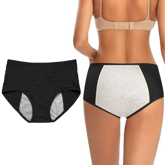 YOTMKGDO Period Panties, Incontinence Underwear for Women, 1PC Underwear for Women Leak Proof Cotton Overnight Menstrual Panties Briefs High Waisted Leak Proof M-8XL