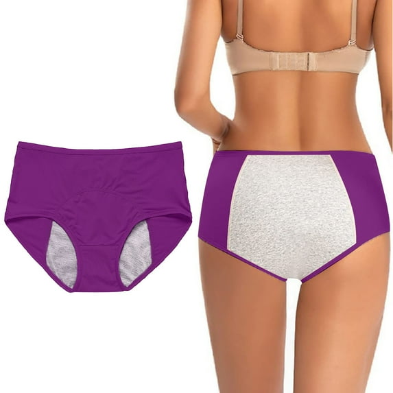 YOTMKGDO Period Panties, Incontinence Underwear for Women, 1PC Underwear for Women Leak Proof Cotton Overnight Menstrual Panties Briefs High Waisted Leak Proof M-8XL
