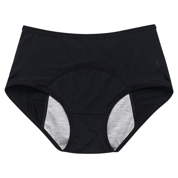 YOTMKGDO Period Panties, Incontinence Underwear for Women, 1Pc Underwear for Women Leak Proof Cotton Overnight Menstrual Panties Briefs High Waisted Leak Proof, 1PC-Black, 4X-Large