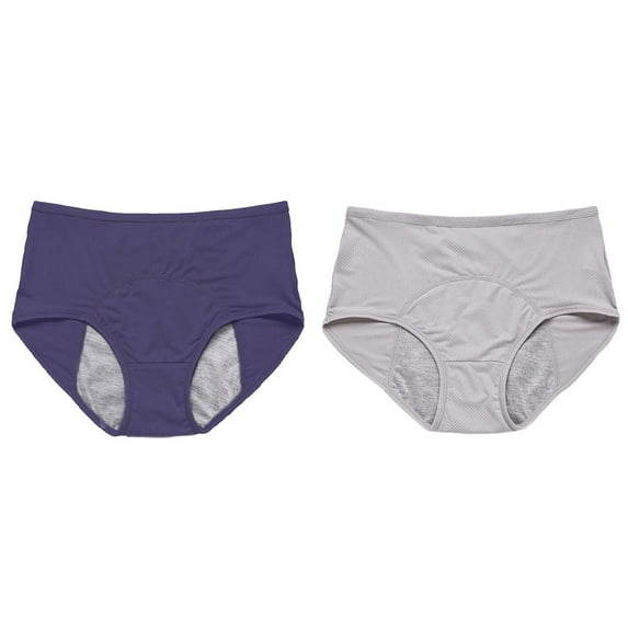 YOTMKGDO Period Panties, Incontinence Underwear for Women, 2Pc Underwear for Women Leak Proof Cotton Overnight Menstrual Panties Briefs High Waisted Leak Proof, Sizes XL