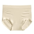 thumbnail image 1 of YOTMKGDO Seamless Underwear for Women, Bladder Control Underwear for Women, Women'S Solid Color High Stretch Plus Size Seamless Butt Lift Pure Cotton Bottom Crotch Soft (#4 Beige, M), 1 of 9