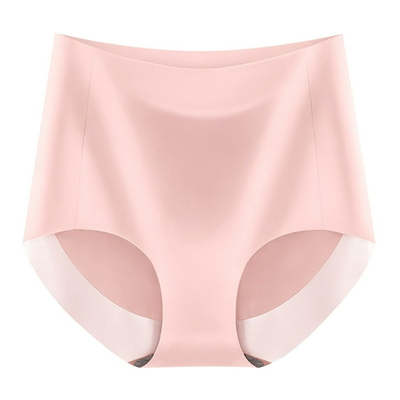YOTMKGDO Shapewear Tummy Control, Bladder Control Underwear for Women, Breathable Wicking Microfiber Briefs High Waist Ice Silk Seamless Panties , Ladies Underwear Panties (Pink, L)