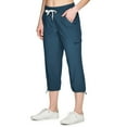 thumbnail image 1 of YOTMKGDO Slacks for Women Active Women's Relaxed Lightweight Woven Cargo Capri Pant Women's Pants Blue M, 1 of 7