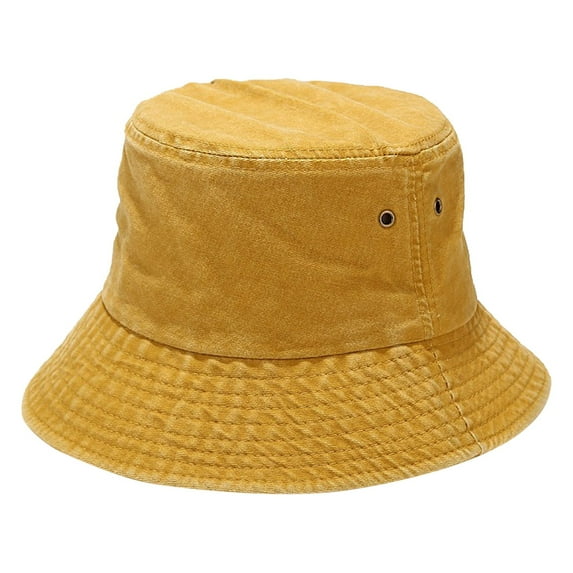YOTMKGDO Sun Hat, Bucket Hat Floppy Beach Hats for Women Outdoor s Fashionable Boho Hats, Yellow Medium