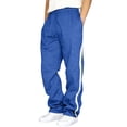 thumbnail image 1 of YOTMKGDO Sweatpants for Men, Cargo Pants for Men, Men Splicing Printed Overalls Casual Pocket Sport Work Casual Trouser Pants Trousers Work Pants for Men, Blue 3XL, 1 of 5