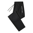 thumbnail image 1 of YOTMKGDO Sweatpants for Men, Pantalones De Hombre Men's Loose Ice Sports Pants Solid Full-Length Comfort Waist, Black2 3XL, 1 of 7