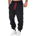 thumbnail image 1 of YOTMKGDO Taper Joggers Male Fitness Running Trousers Drawstring Loose Waist Solid Color Pants Pocket Loose Fleece Sweatpants Casual Solid Pants for Men, Red 3XL, 1 of 8