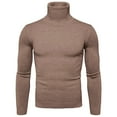 thumbnail image 1 of YOTMKGDO Turtle Neck Shirt Men, Mens Autumn and Winter Solid Soft Turtleneck Sweater Flexibility Solid Color Close Fitting Top Slim Sweater B M, 1 of 4