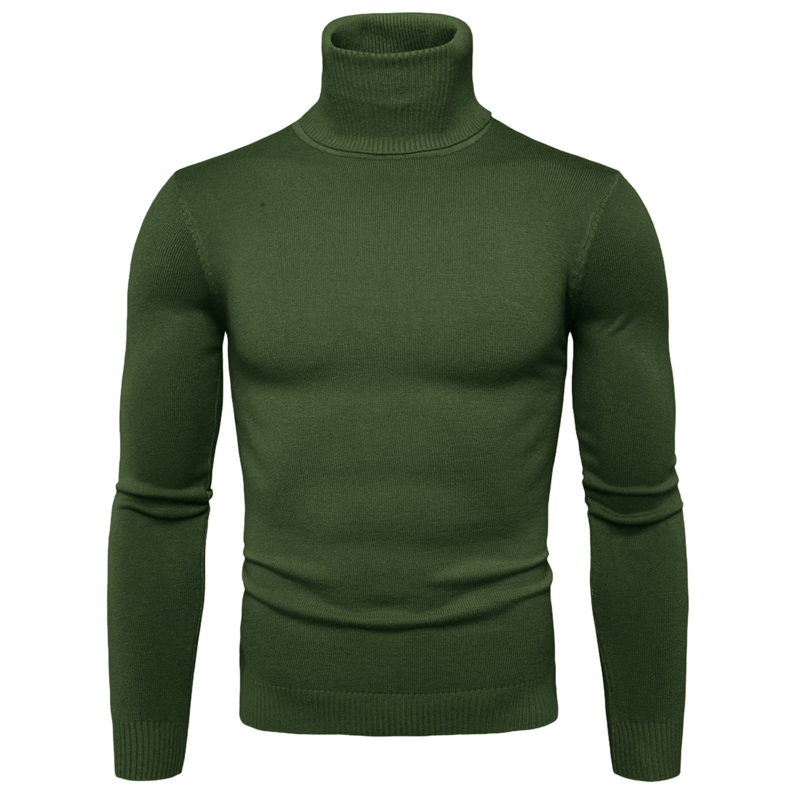 YOTMKGDO Turtle Neck Shirt Men, Mens Autumn and Winter Solid Soft