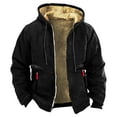 thumbnail image 1 of YOTMKGDO Winter Coats for Men, Sweater Men's Lamb Loose Coat Plus Sweater Men's Coat Zipper Pocket Black L, 1 of 3